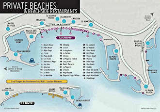 Cannes Beach Map
